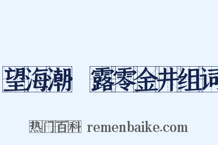 望海潮·露零金井组词是什么意思的图片
